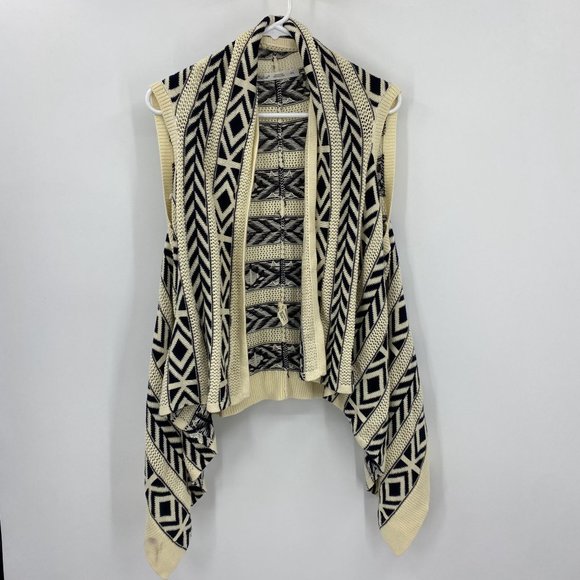 Wool Rich Multicolor Waterfall Cardigan Medium - Picture 1 of 9